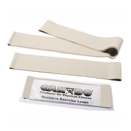 Fabrication Enterprises CanDo Exercise Band Loop Exerciser, 3 Size Set -10", 15", 30"), Silver 1441522